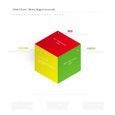 Vector 3d illustration color cube