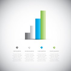 Graph presentation infographic template vector eps10