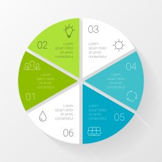 Vector circle infographic Template for cycle diagram graph presentation and N29