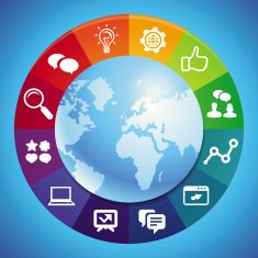 Vector internet marketing concept