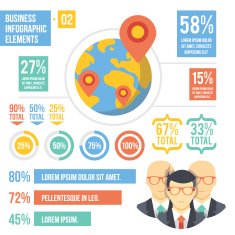 Vintage infographics elements Set 2