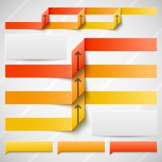 Orange elements of infographics