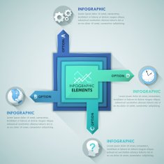 Modern infographics options banner N337