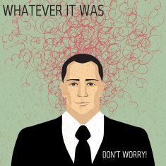 Businessman with doodles - trouble concept N2