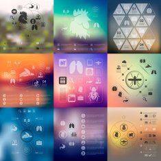veterinary infographic with unfocused background N9