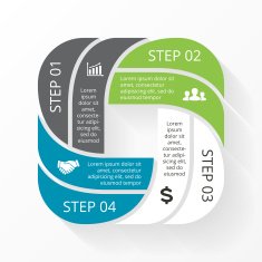 Vector circle infographic Template for cycle diagram graph presentation and N30