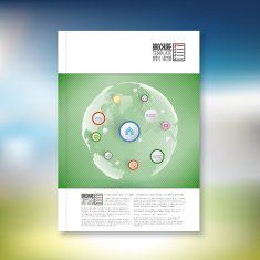 Infographic with colored circles Brochure flyer or report for business N2