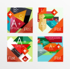 Modern paper info banner layout set N57