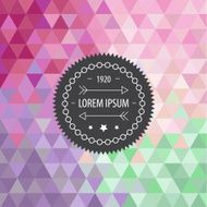 vector circle hipster icon label N2