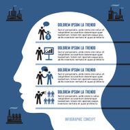Business Infographic Concept for Presentation with Human Head