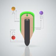 Pencil idea concept Infographic vector N2