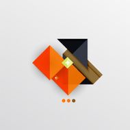 Modern abstract geometric info banner N281