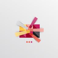 Modern abstract geometric info banner N284