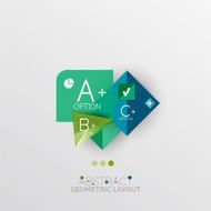 Modern abstract geometric info banner N287