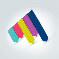 Arrow template Color stripes background