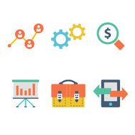 Vector flat business and finance concepts