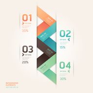 Modern arrow origami style infographics banner N3