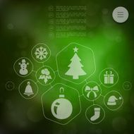 Christmas infographic with unfocused background N67