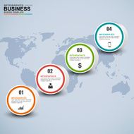 Abstract 3D digital business circle Infographic N4