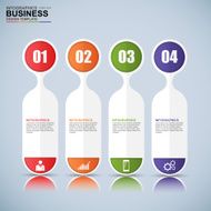 Abstract 3D digital business Infographic N22