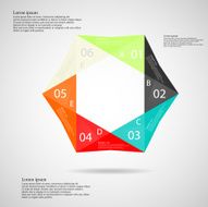 Hexagon origami infographic N2