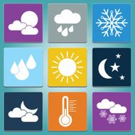 Weather icons vector set N2