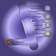 Vector infographics design as a tree with numbers