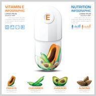 Vitamin E Chart Diagram Health And Medical Infographic N2