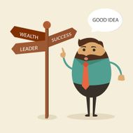 businessman with infographic