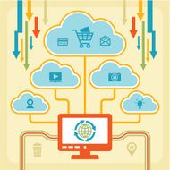 Infographic Concept - Internet Clouds