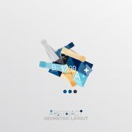 Glossy paper style geometric abstract infographic design N133