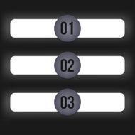 Three steps infographic