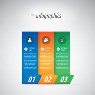Three options infographics vector illustration eps10