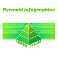 Grow pyramid infographics with gradient