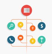 Infographic design with creative icons