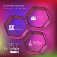 Vector 3d hexagon elements for infographic N2