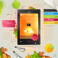 Infographics Tablet Background