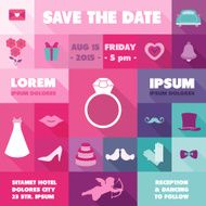 Wedding Invitation Card - with Icons