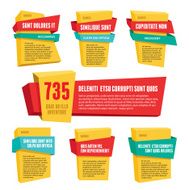 Labels Badges Banners Origami 3D Vector