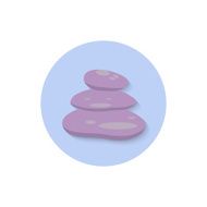 Icon flat element design meditation stones