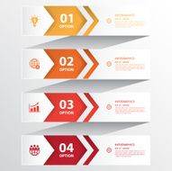 Design clean number banners template graphic or website layout N10