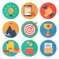 Modern flat icons vector collection web design objects business office N7