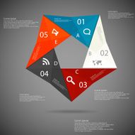 Pentagon origami infographic