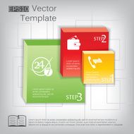 Vector 3d square plastic glossy element for infographic