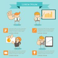 business man infographic presentation