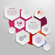 Paper business infographics design elements N3