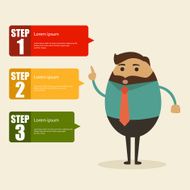 businessman with infographic N2