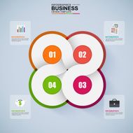 Abstract 3D digital business Infographic N24