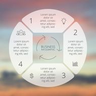 Circle line infographic Template for cycle diagram graph presentation and N14