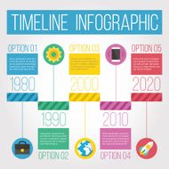 Modern timeline infographic concept